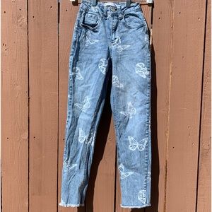 Tinseltown Jeans with Butterfly Graphics